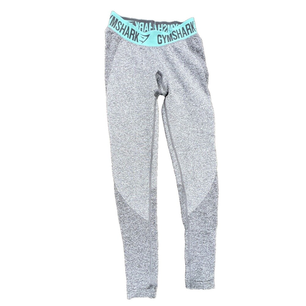 Gymshark Fit Gray Leggings Logo Waistband Lightweight Size XS